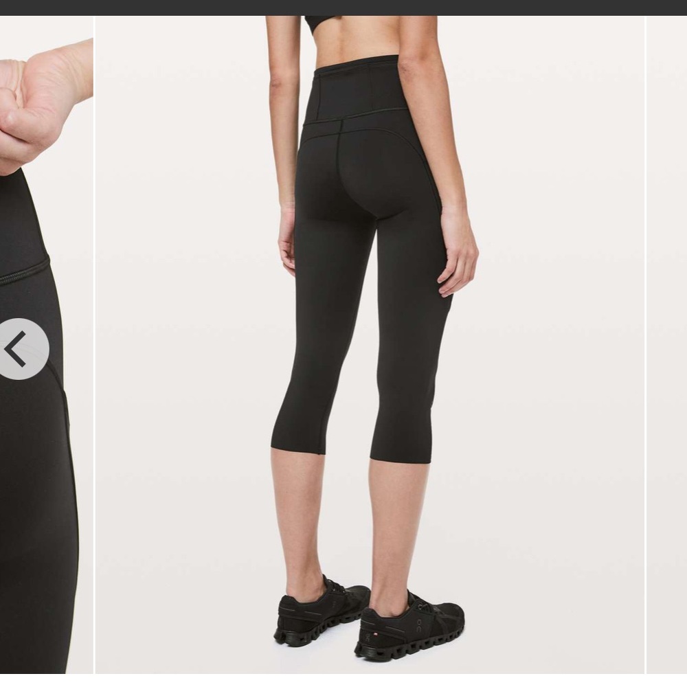 Lululemon Fast & Free Crop II *Nulux 19"
Black